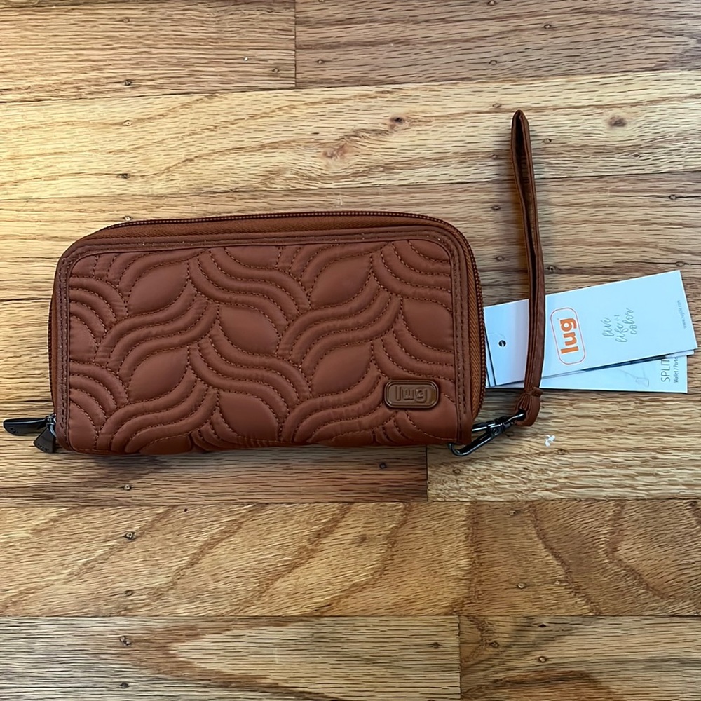 Lug Splitz XL Wallet RFID in Copper with Zebra Interior.